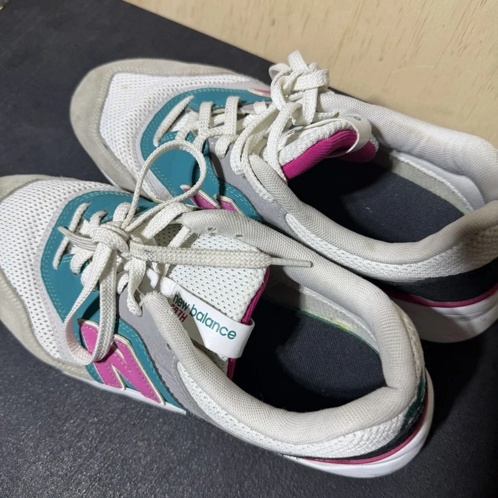 New Balance 997H Men's 8.5 Gray Teal Pink Sneakers M997HZH Retro Running